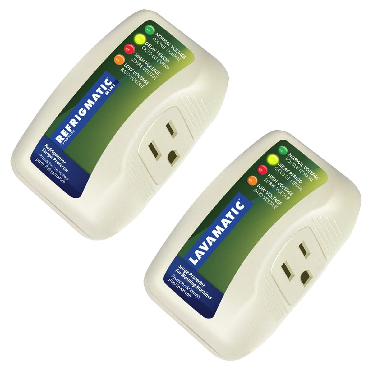 Two Electronic Voltage & Surge Protector Combo - Protect your Refrigerator an…