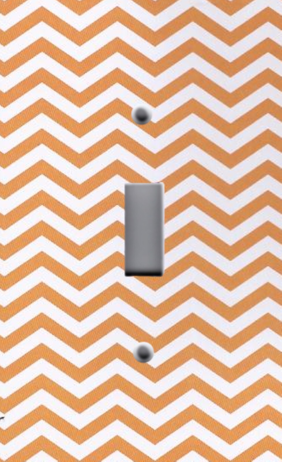Light Switch Plate Switchplate & Outlet Covers CHEVRON – ORANGE & WHITE