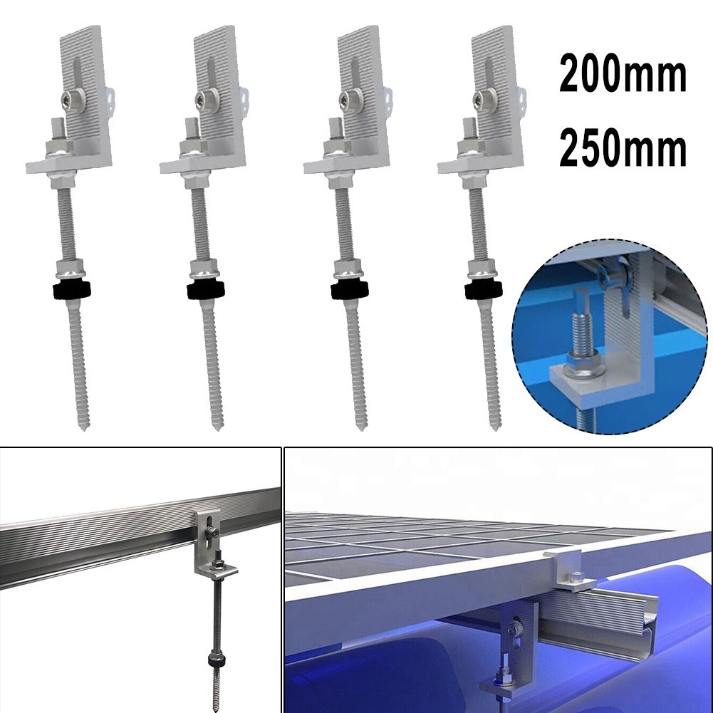 Exquisite Pole Screws Brackets Roof Fixture Aluminium Alloy L Angle M10 Sliver