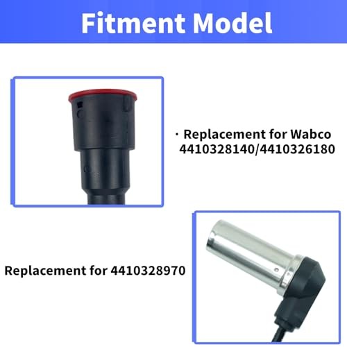 2 Pcs Truck Wheel Speed ABS Tailer Sensor Kit Replacement for Wabco Abs Wheel