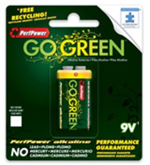 GOGREEN POWER INC 24005 9V Long Lasting Alkaline Power Battery