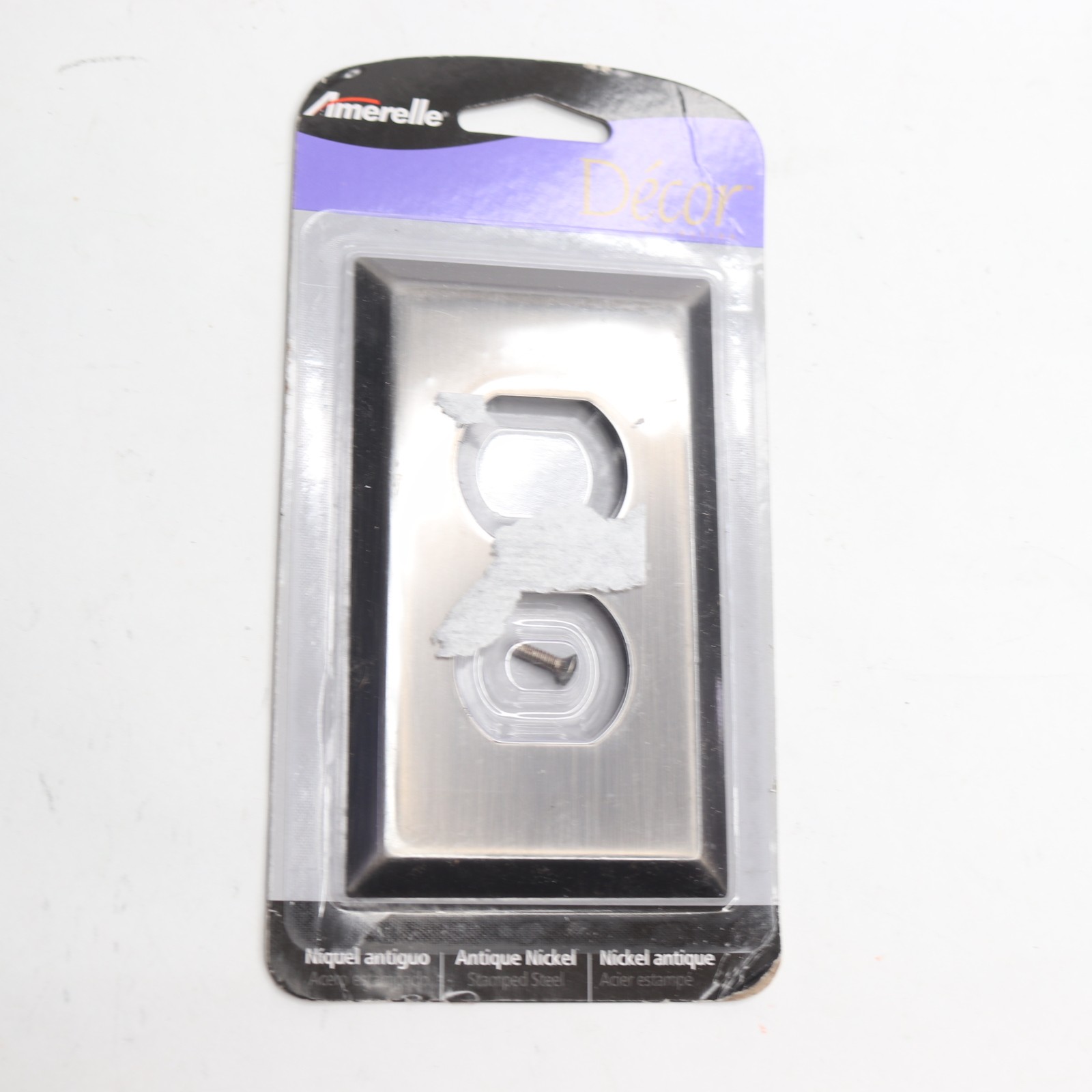Amerelle Wallplate 1 Gang Duplex Antique Nickel 163DAN