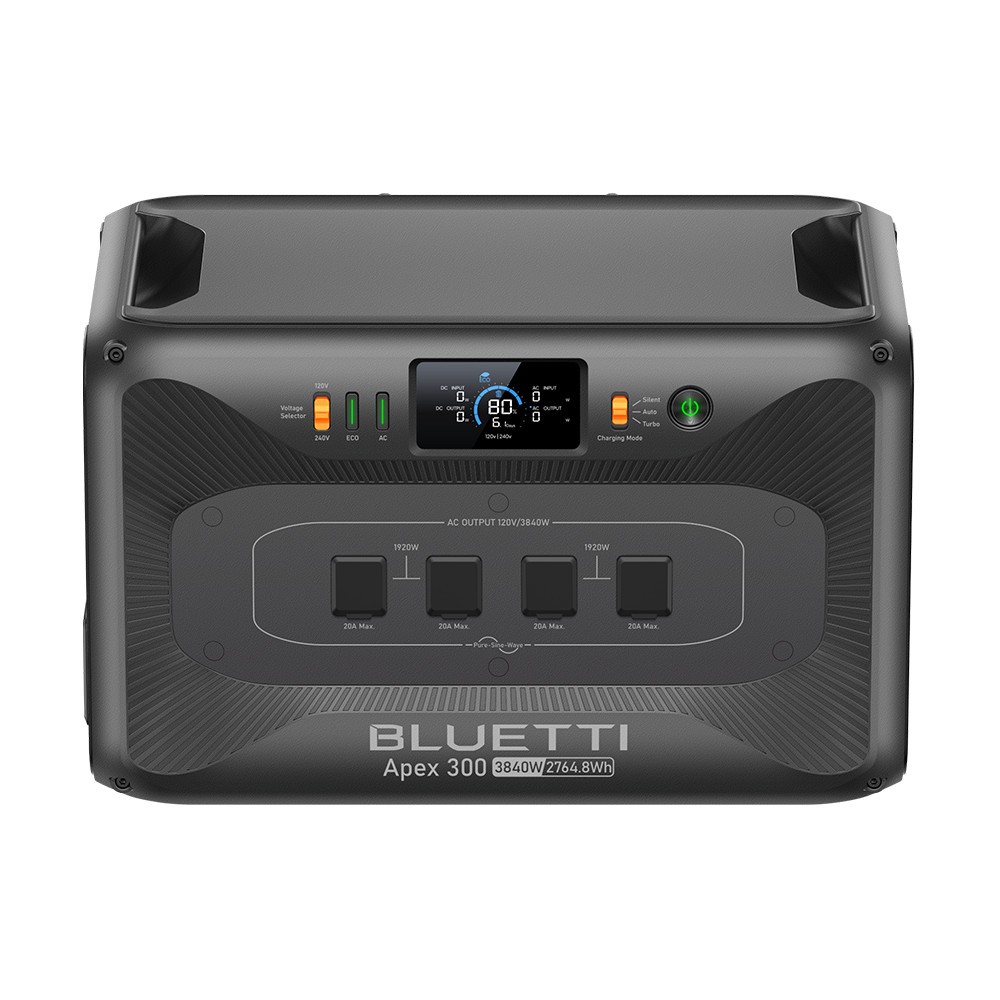 BLUETTI Apex 300 3840W 2764.8Wh Power Station+560W Alternator Charger for Backup