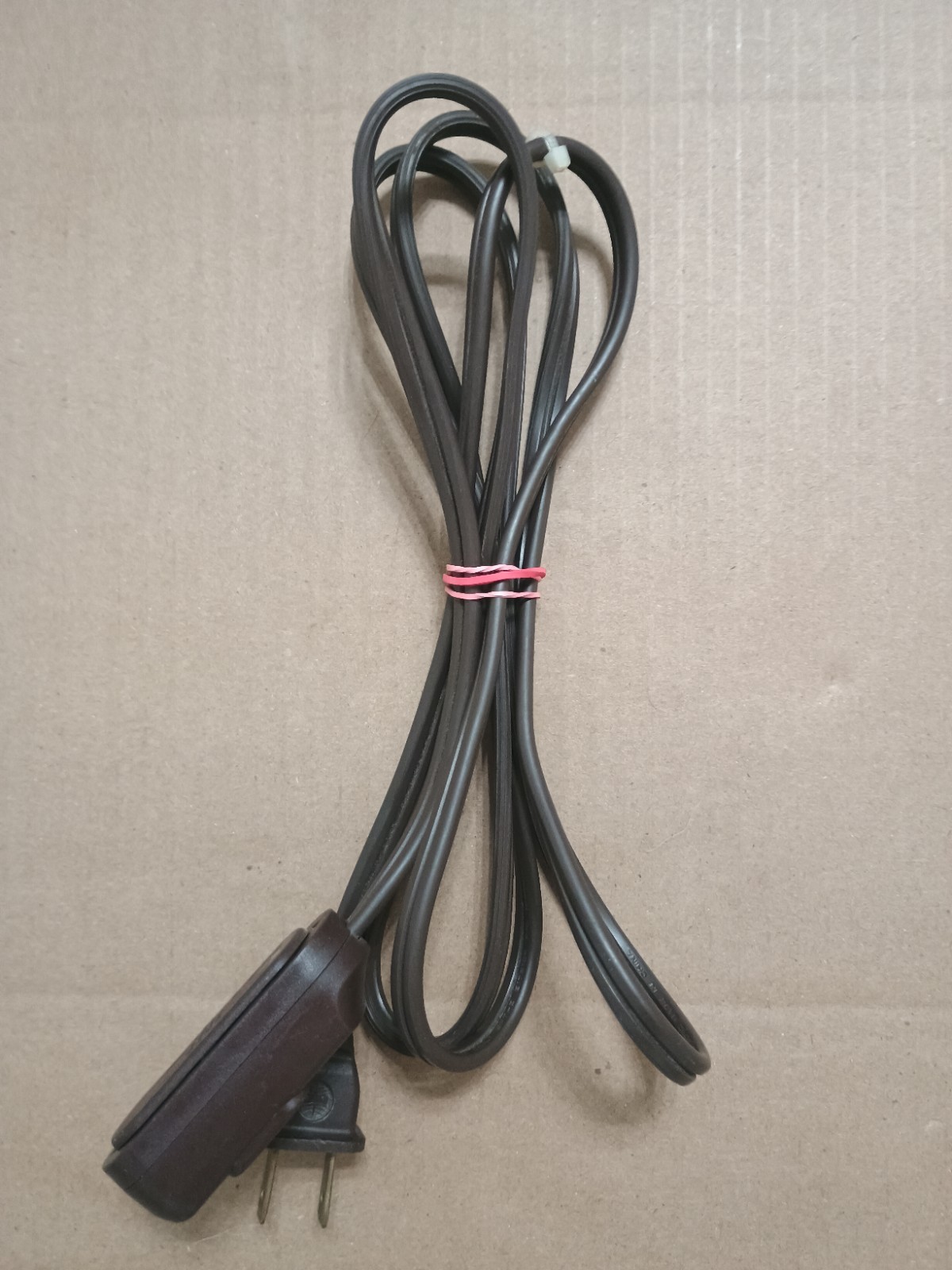 6 Ft Indoor Extension Cord Brown 2-Prong 13A 125V 18AWG Tested Working