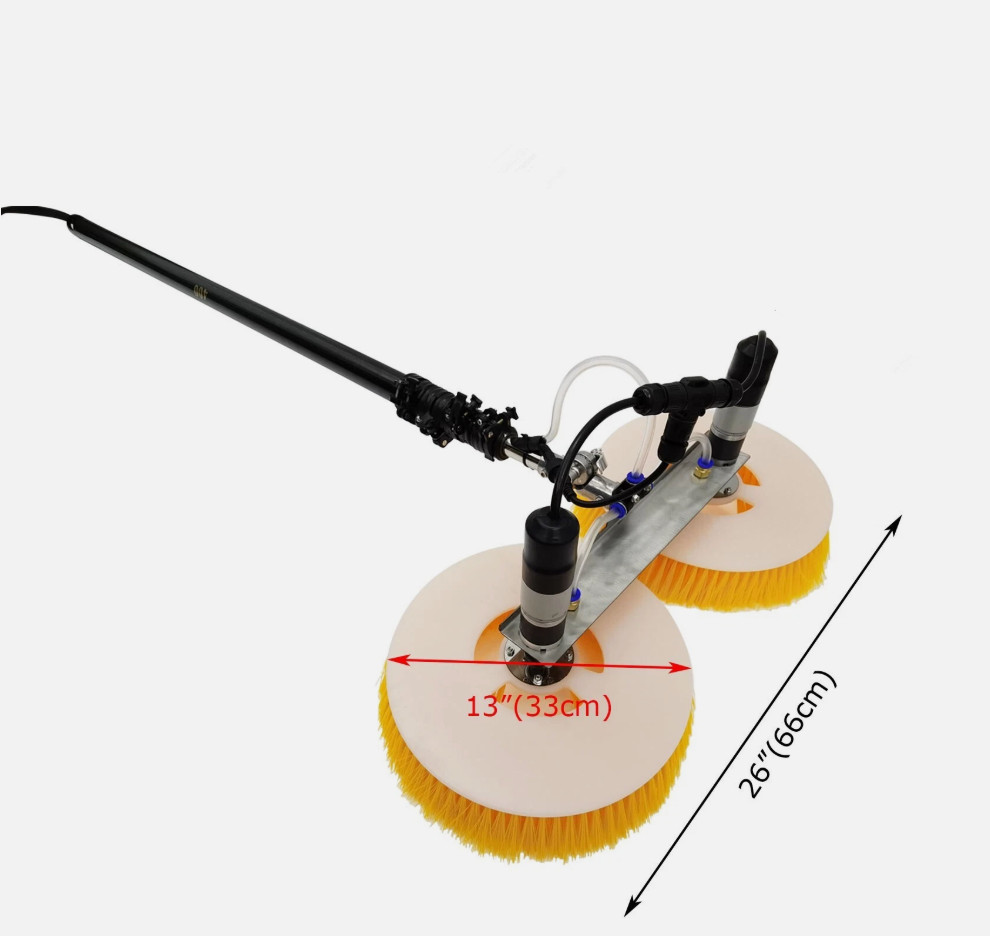 Solar Panel Cleaning Machine Double Head Retractable Photovoltaic Panels Brush