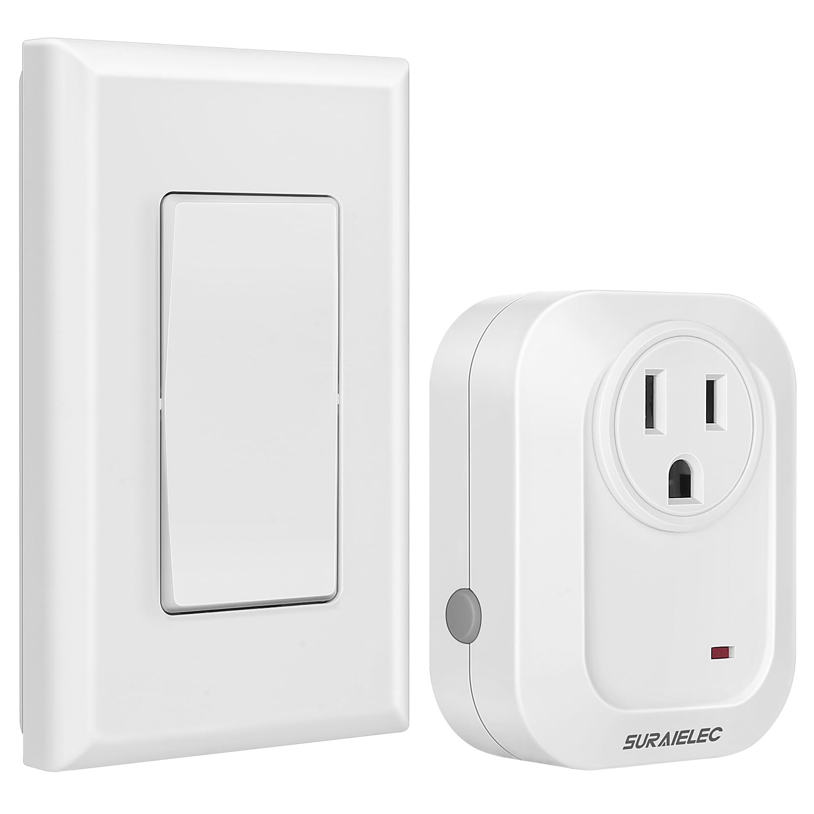 Wireless Wall Switch Remote Control Outlet, No Wiring Needed, 100ft RF Range,…