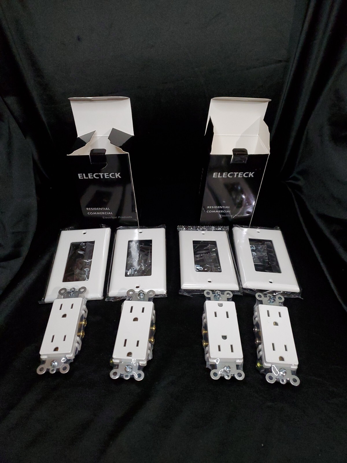 4 Pack – ELECTECK 15A, 125V UL/cUL Wall Outlet Receptacle DE-15-01
