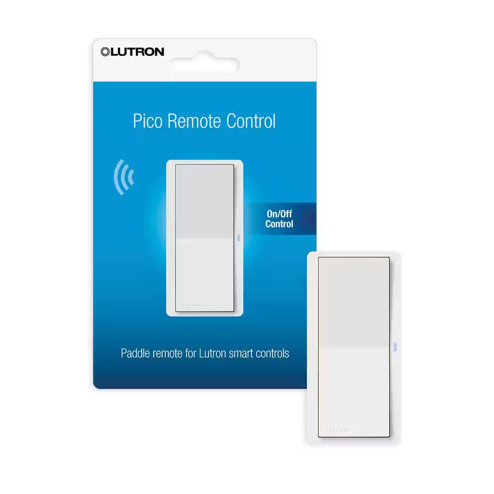 Pico Paddle Remote for On/Off Control of Caseta Smart Switches/Dimmers, White (P