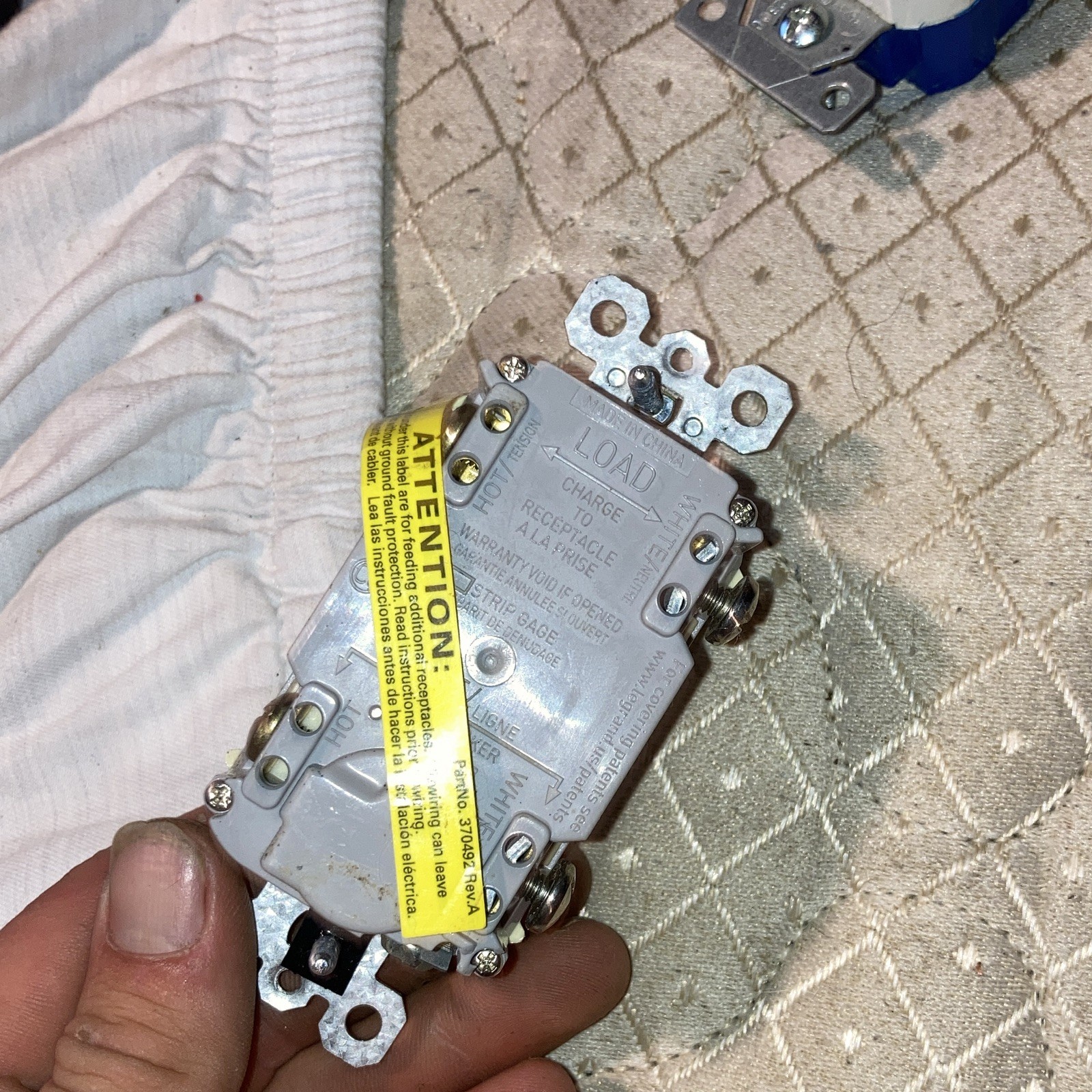 Legrand Ivory GFCI Duplex Outlet 15A 125V Tamper Resistant E42190