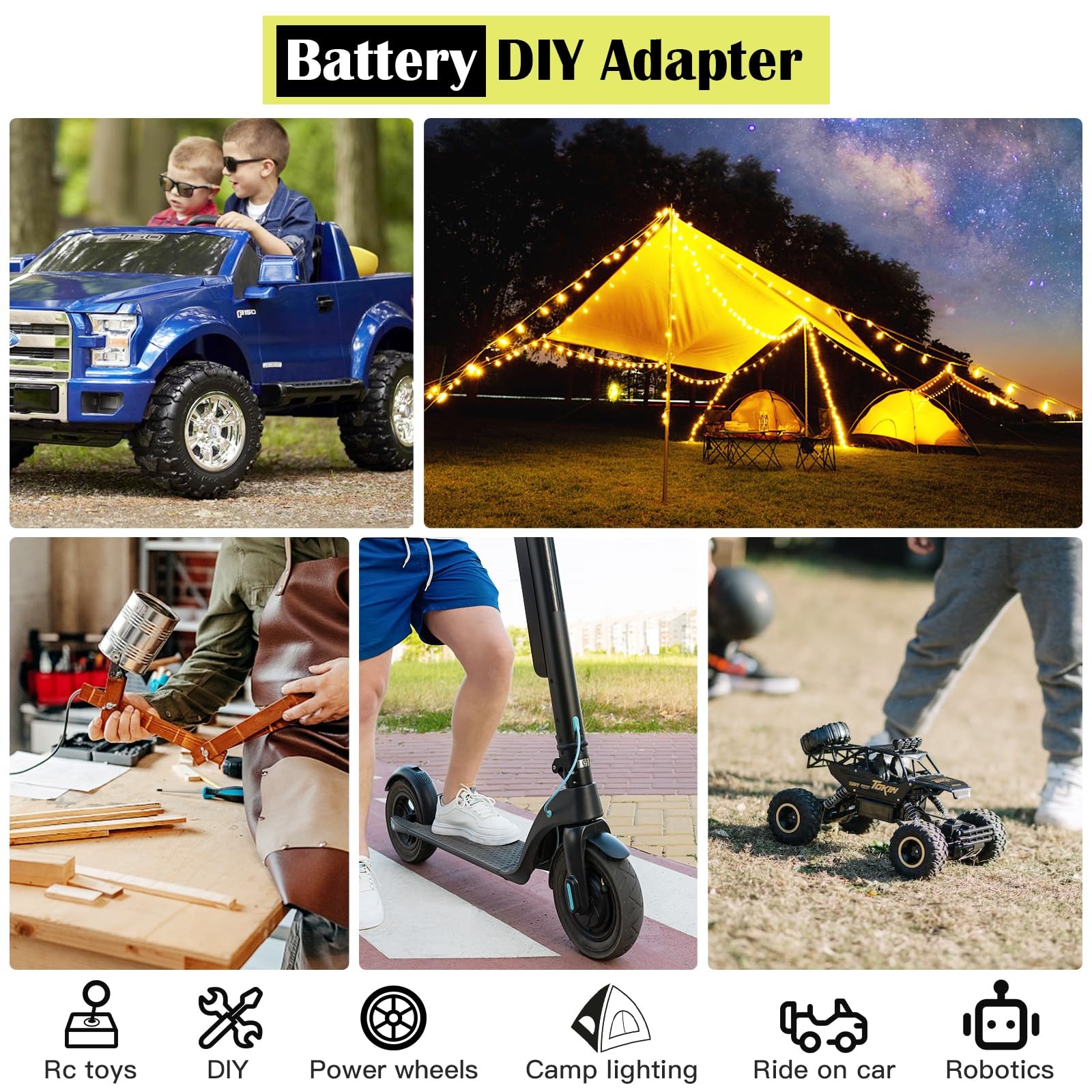 1 Packs Power Wheel Adapter for Ryobi 18V Battery 1-PACK