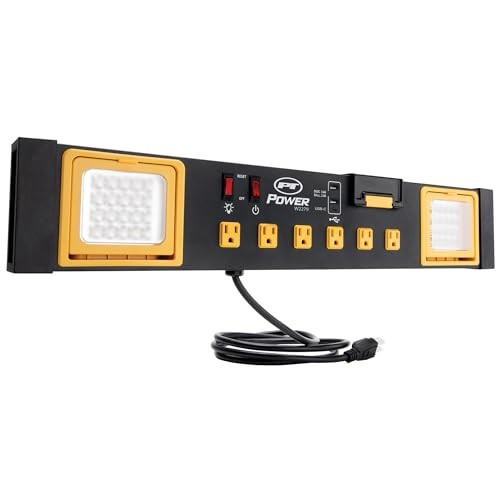 W2279 Commercial Grade Power Station with 6 Outlets, 2 Workbench Power Station