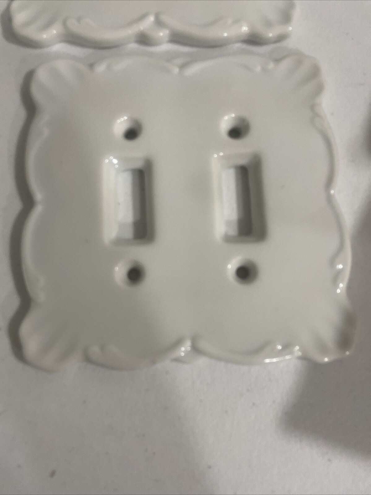 Vtg Maryland China White Fine Porcelain Light Switch Wall Plate Japan Lot Of 6