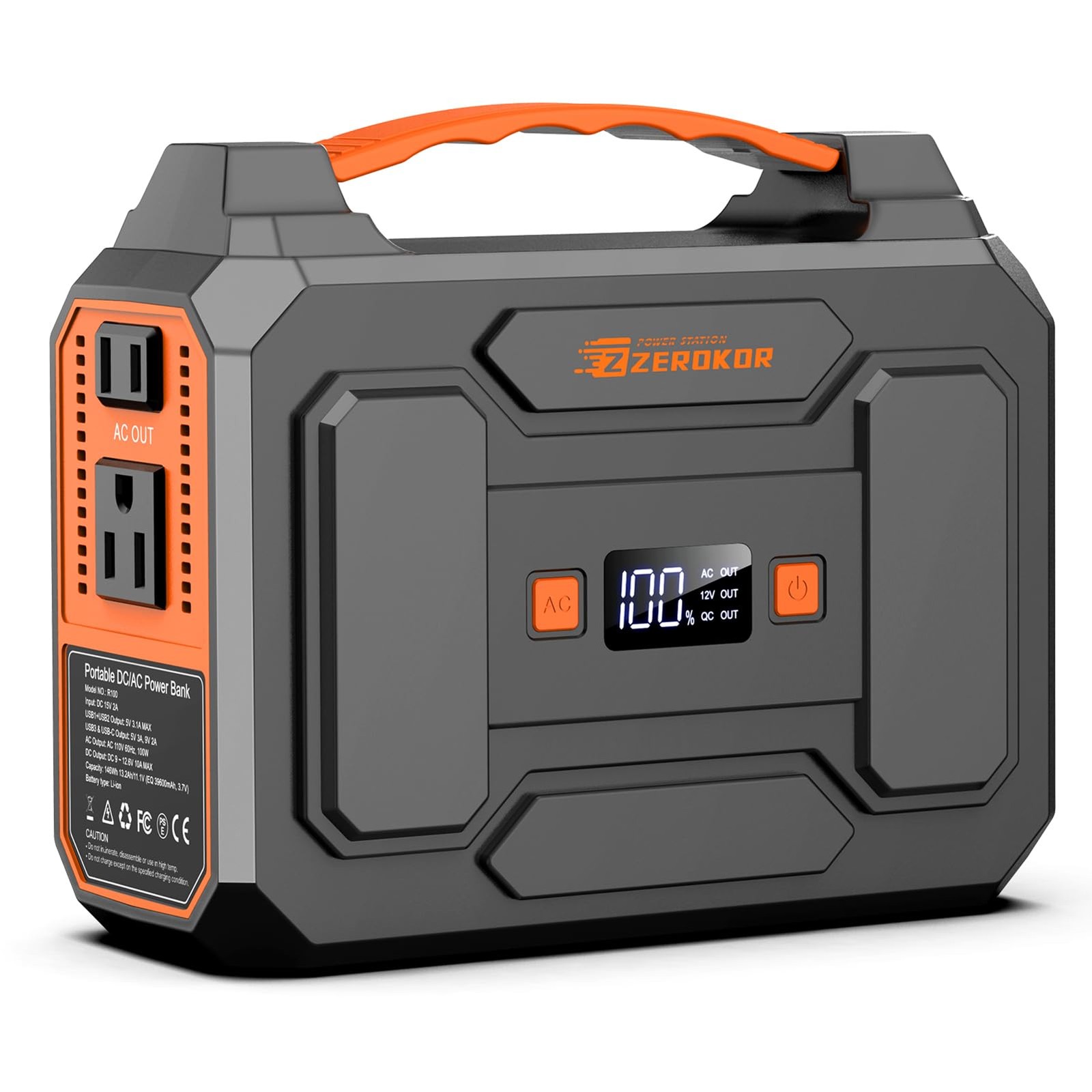 Portable Power Station 100W, Power Pack with 110V AC Outlet, Portable Solar G…