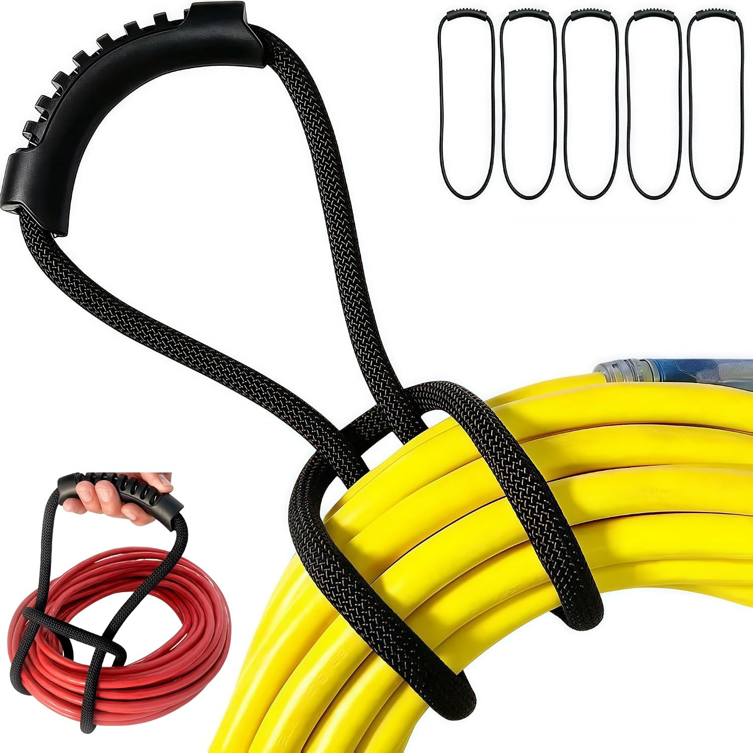 5 Pieces Extension Cord Storage Straps,16-Inch Extension Cord Organizer,Vacuum