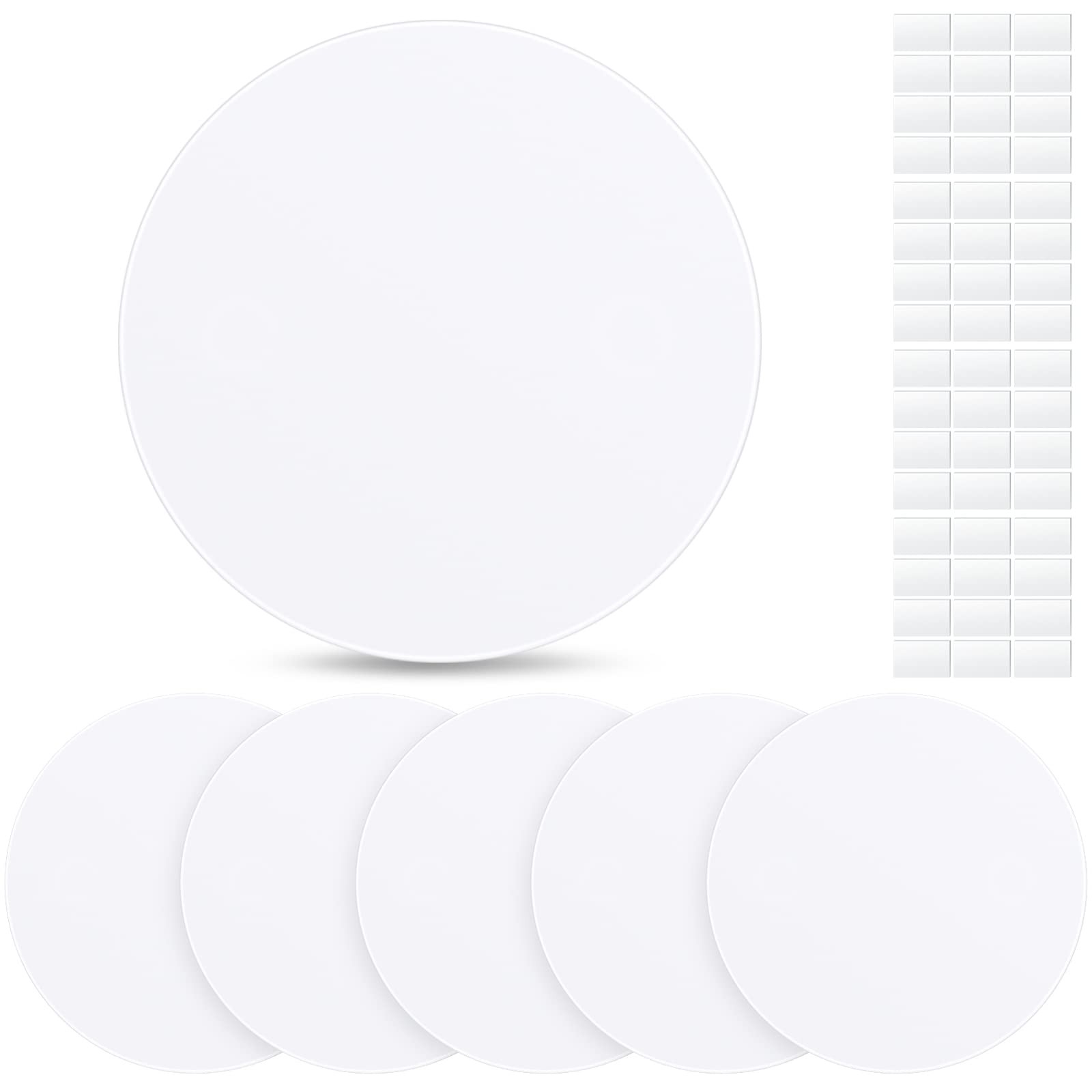 6 Pcs Ceiling Wall Cover Plates Plastic Hole Covers with Adhesive 7 Inch