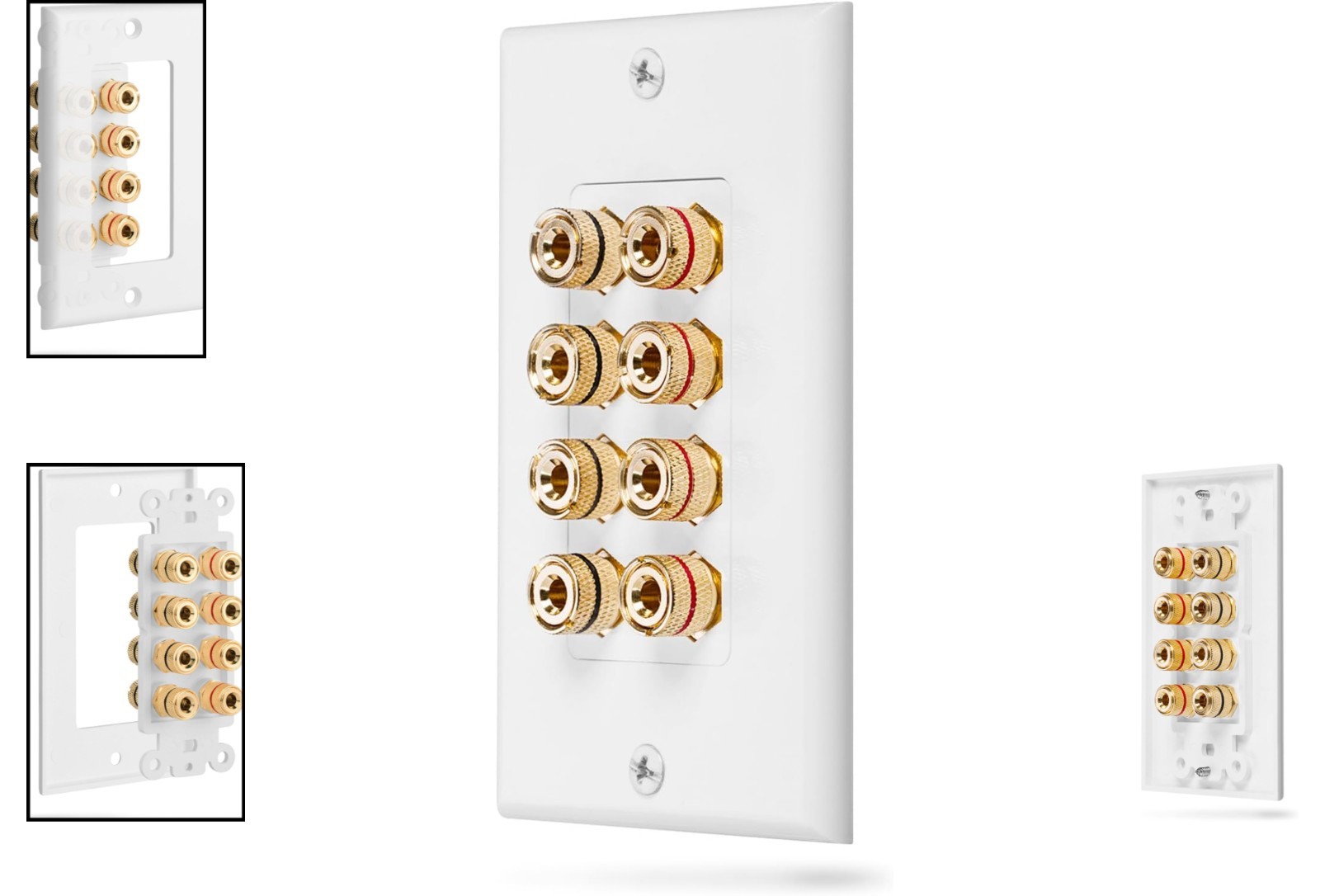Quality Quad Speaker Wall Plate – Corrosion-Resistant Gold Plated Copper