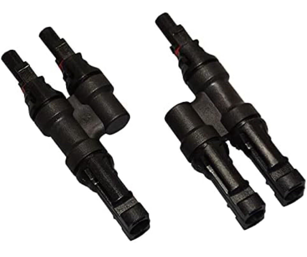 Solar Panel Connector MC4, 2 To 1 Waterproof MC4 , 1 Pair , USA Stock
