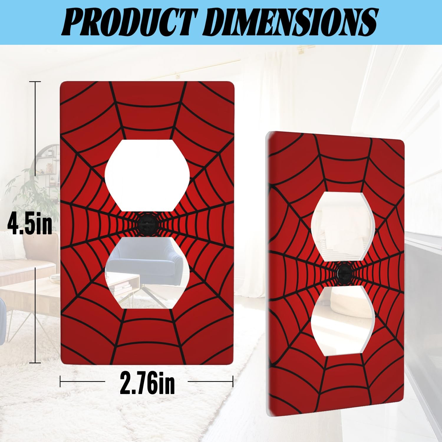 Duplex Receptacle Outlet Covers,Red 1-Gang Single Duplex Wall Plate Standard …