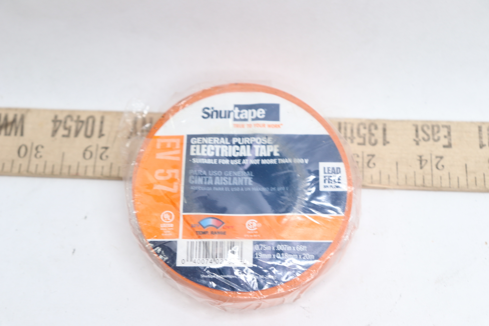 Shurtape General Purpose Electrical Tape 7 mils Orange 3/4″ x 66′ EV57