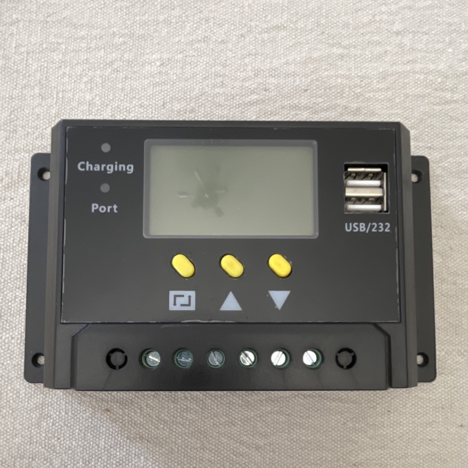 LMS2420 Solar Charge Controller 12V/24V 20A LCD Display USB Port Black