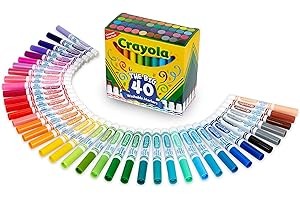 Crayola Ultra Clean Washable Markers (40ct), Teacher School Supplies for Kids, B