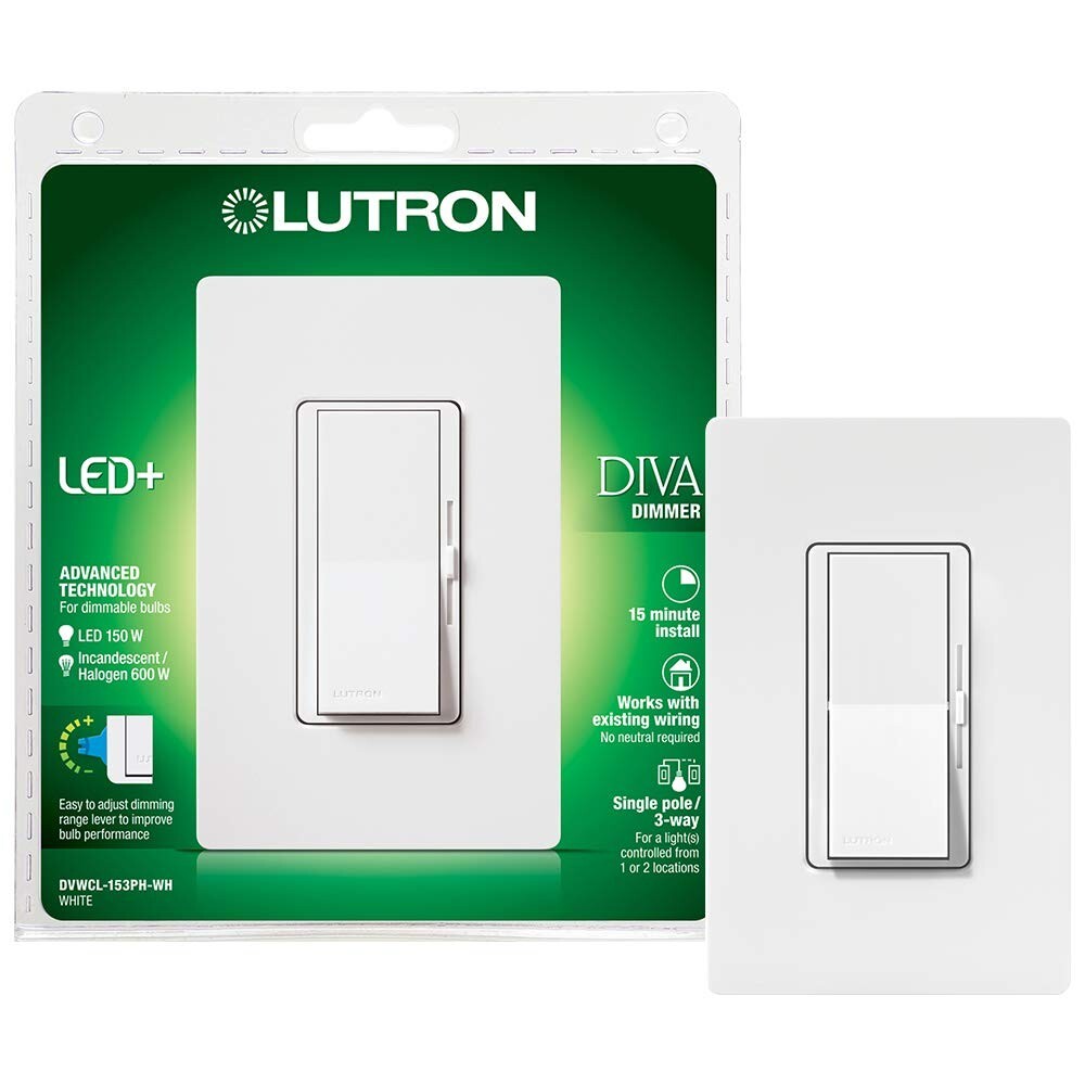 NEW Lutron DVWCL-153PH-WH CL Dimmer