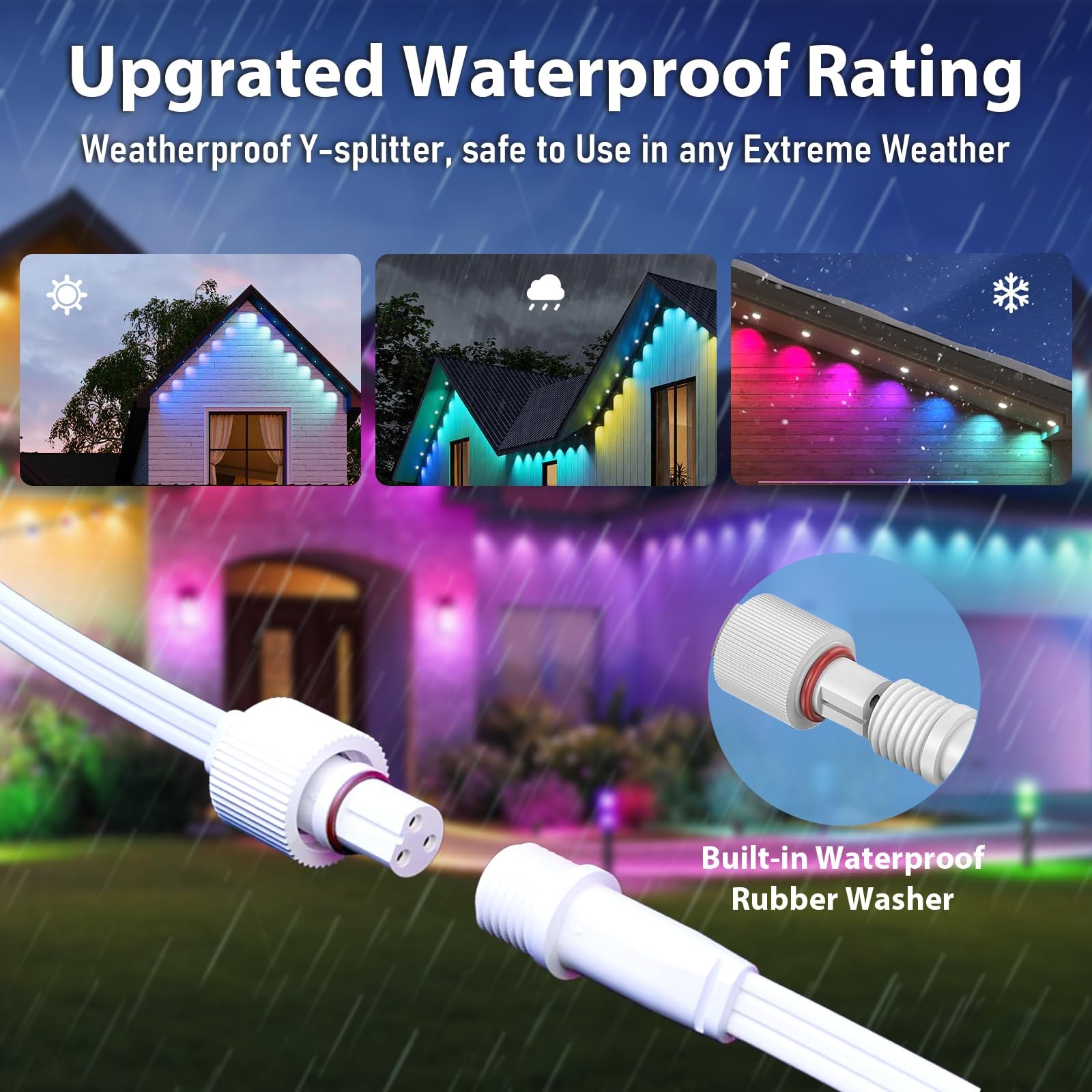 Y-Shaped Extension Cable,IP68 Waterproof 3 Pin 1 Female to 2 Male Splitter,Co…