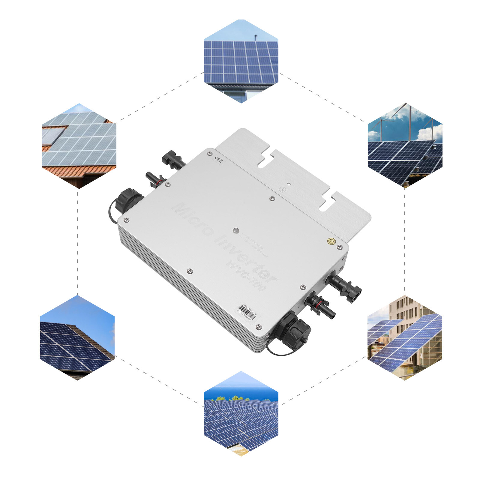 Micro Inverter for Balcony Power Plant Solar Grid Tie Inverter Waterproof IP65