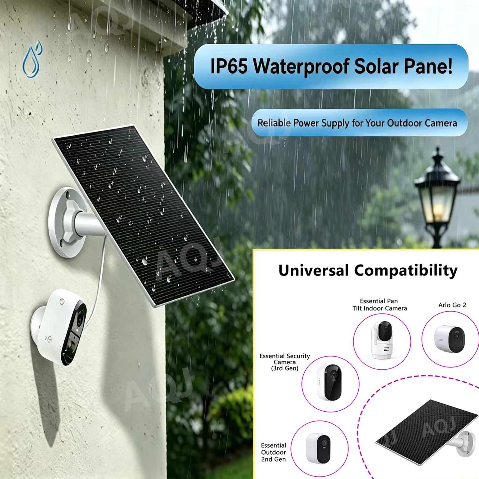 3W-IP65 Weatherproof Spotlights Camera with Solar Panel Chargers with Essential