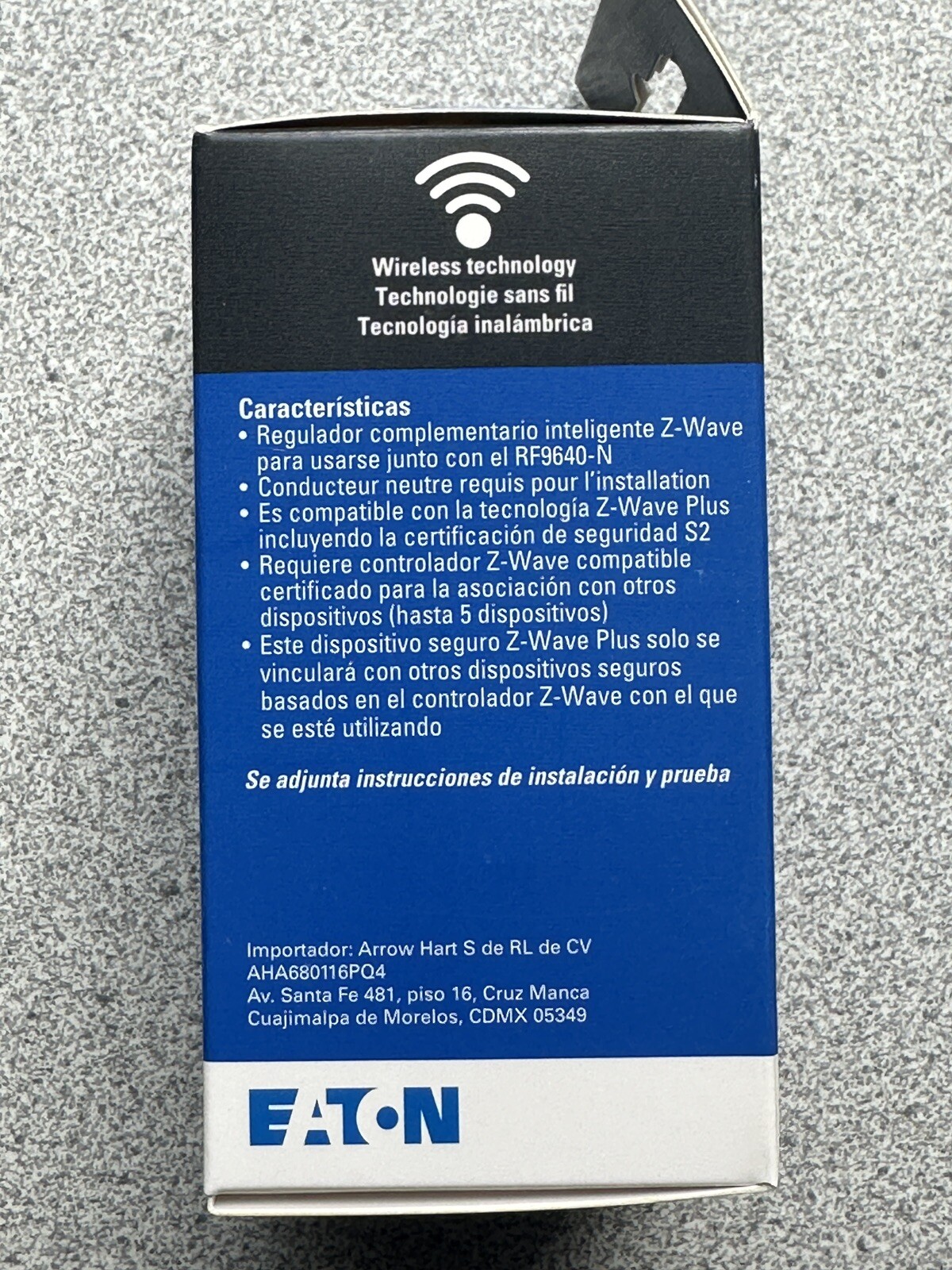 NEW Eaton RF9642-ZWS Z-Wave Plus Smart Wi-Fi Accessory Dimmer White Satin