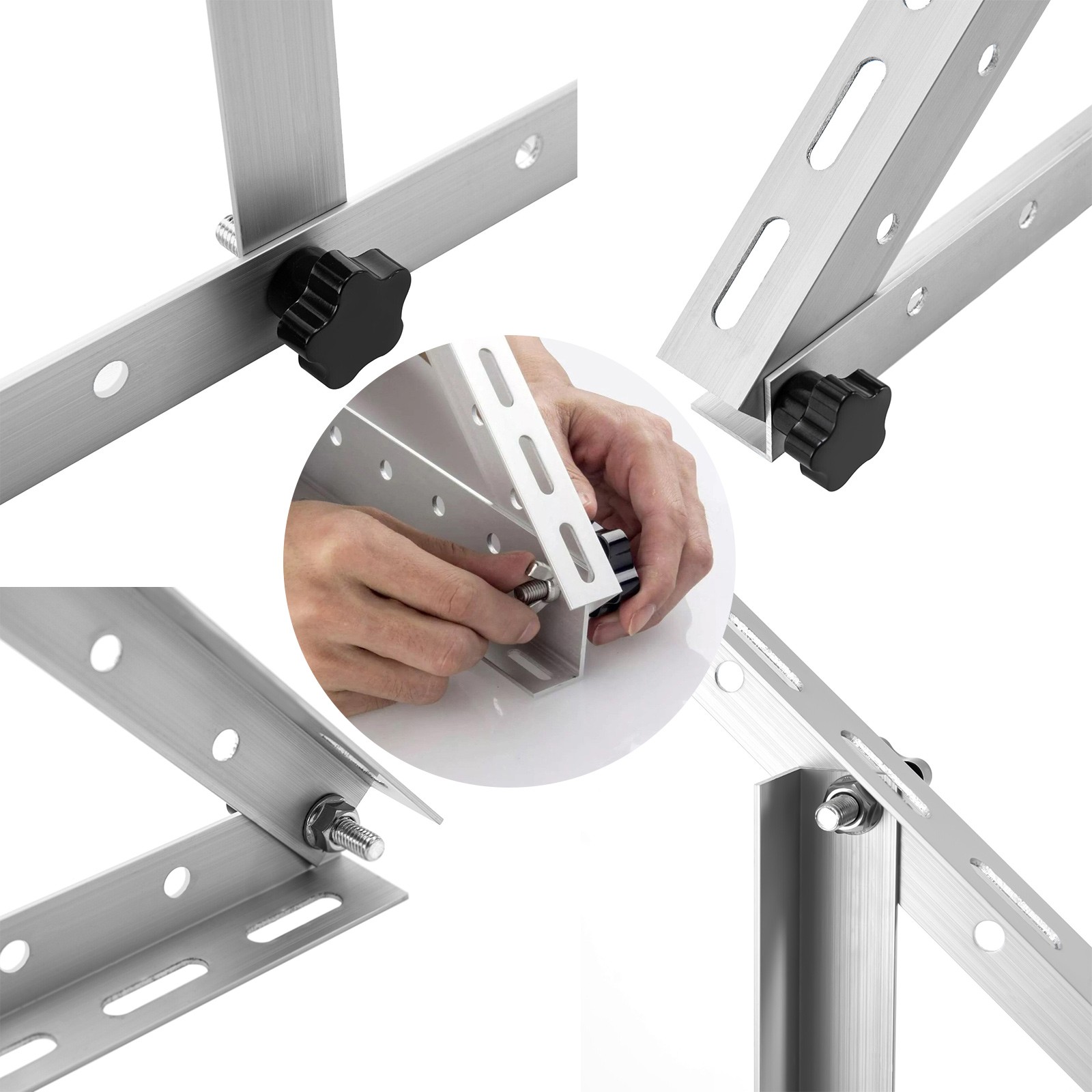 Solar Panel RV Tilt Mount Brackets Rooftop Flat Surface Adjustable Frame