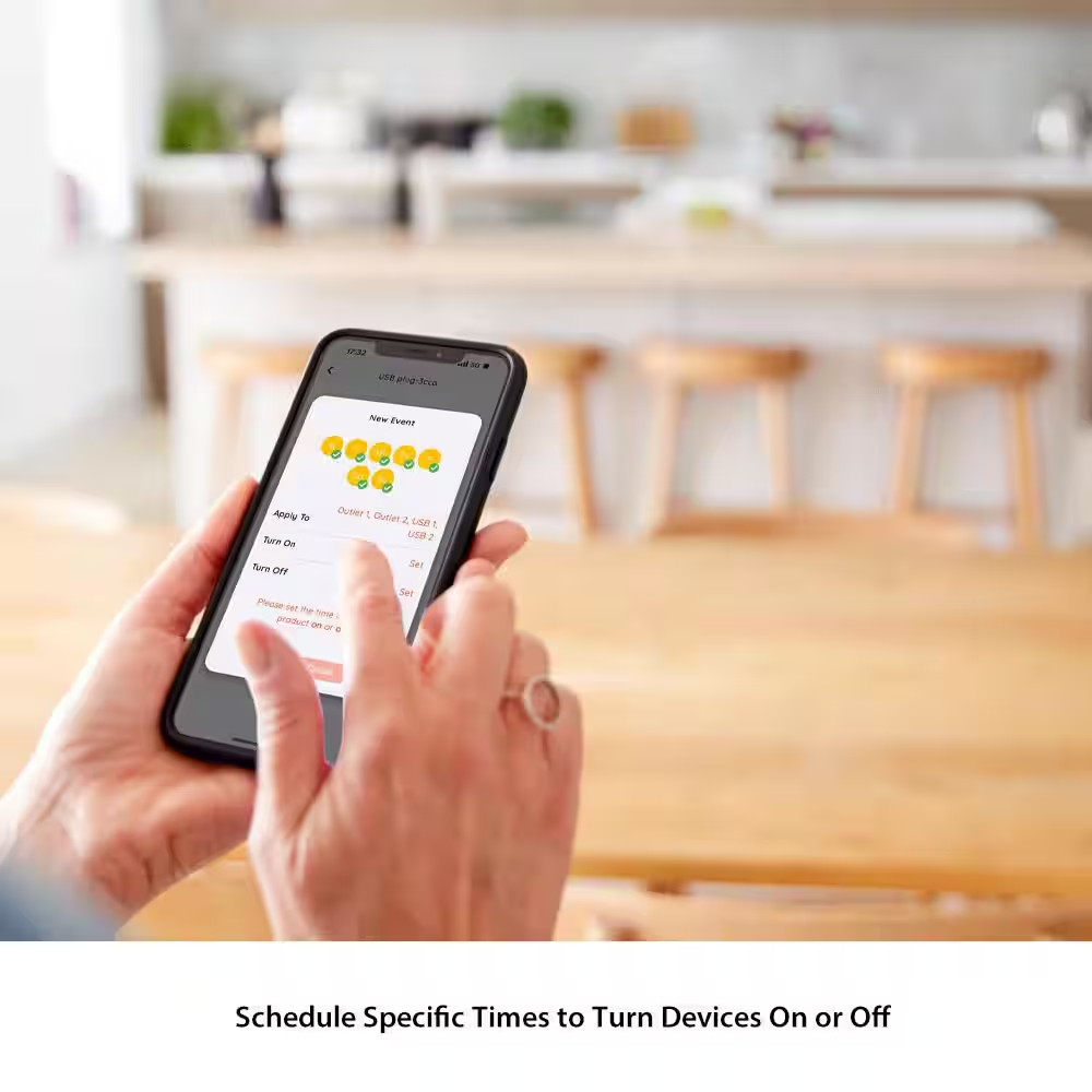 120-Volt Indoor Smart Stackable Dimmer and Timer Wi-Fi Bluetooth Single Plug Out