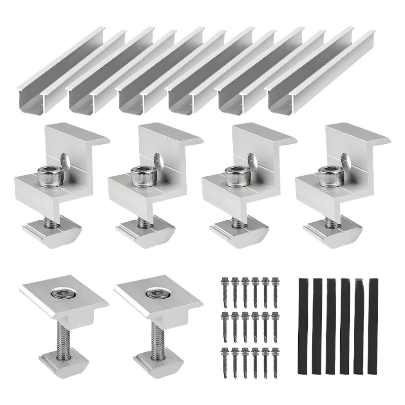 6Pcs Solars Panel Mounting Brackets for Easy Installation on Various Items