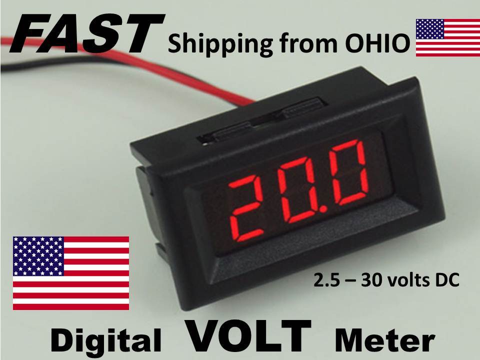 Solar Panel & Battery DIGITAL Monitoring device – VOLT Meter DC voltage — panel