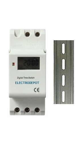 120V Time Relay Switch Programmable 7 Day 24Hr timer 16 Shedules, Battery Backup