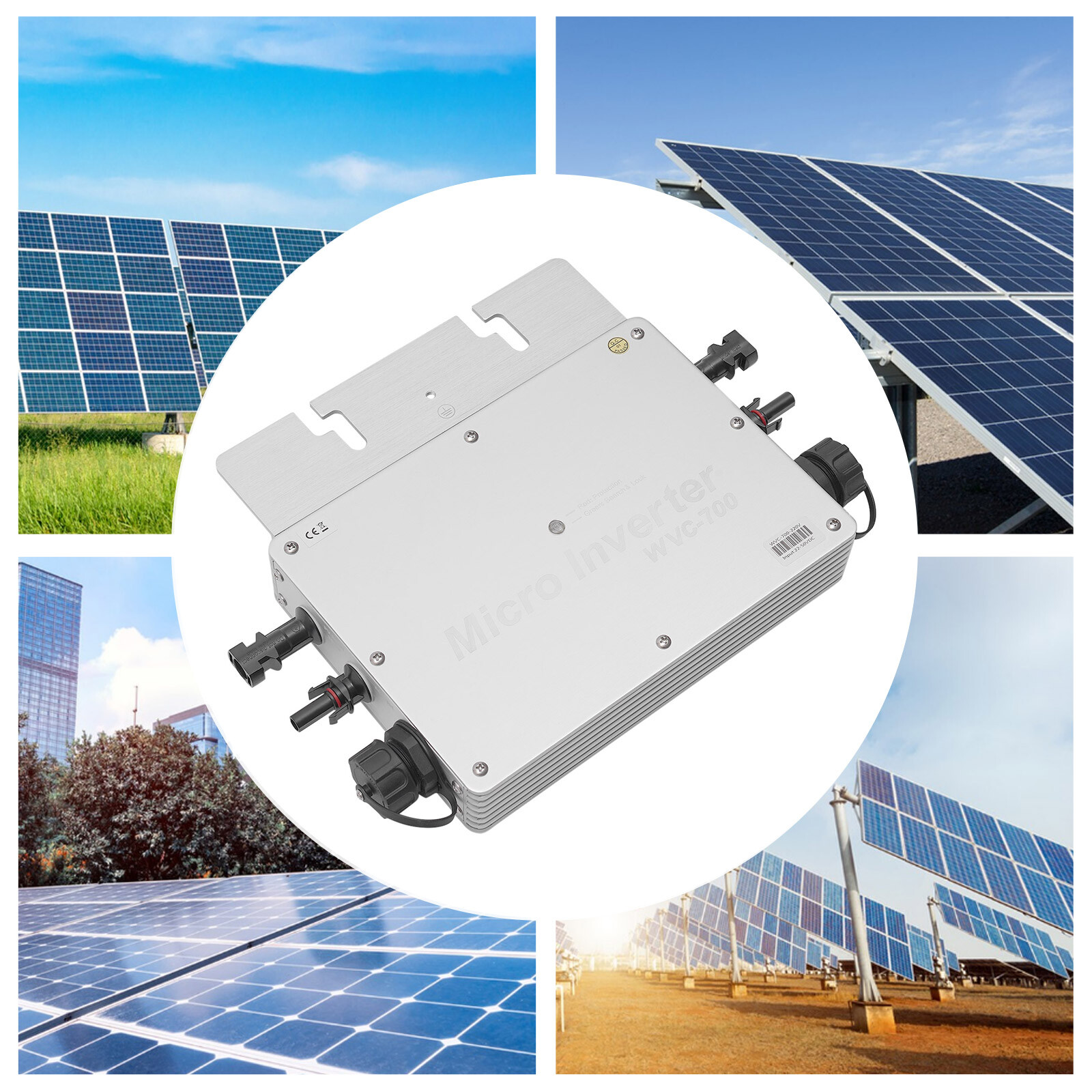 New Solar Micro Inverter 700W Grid Tie MPPT Pure Sine Wave DC 22-50V to AC 120V