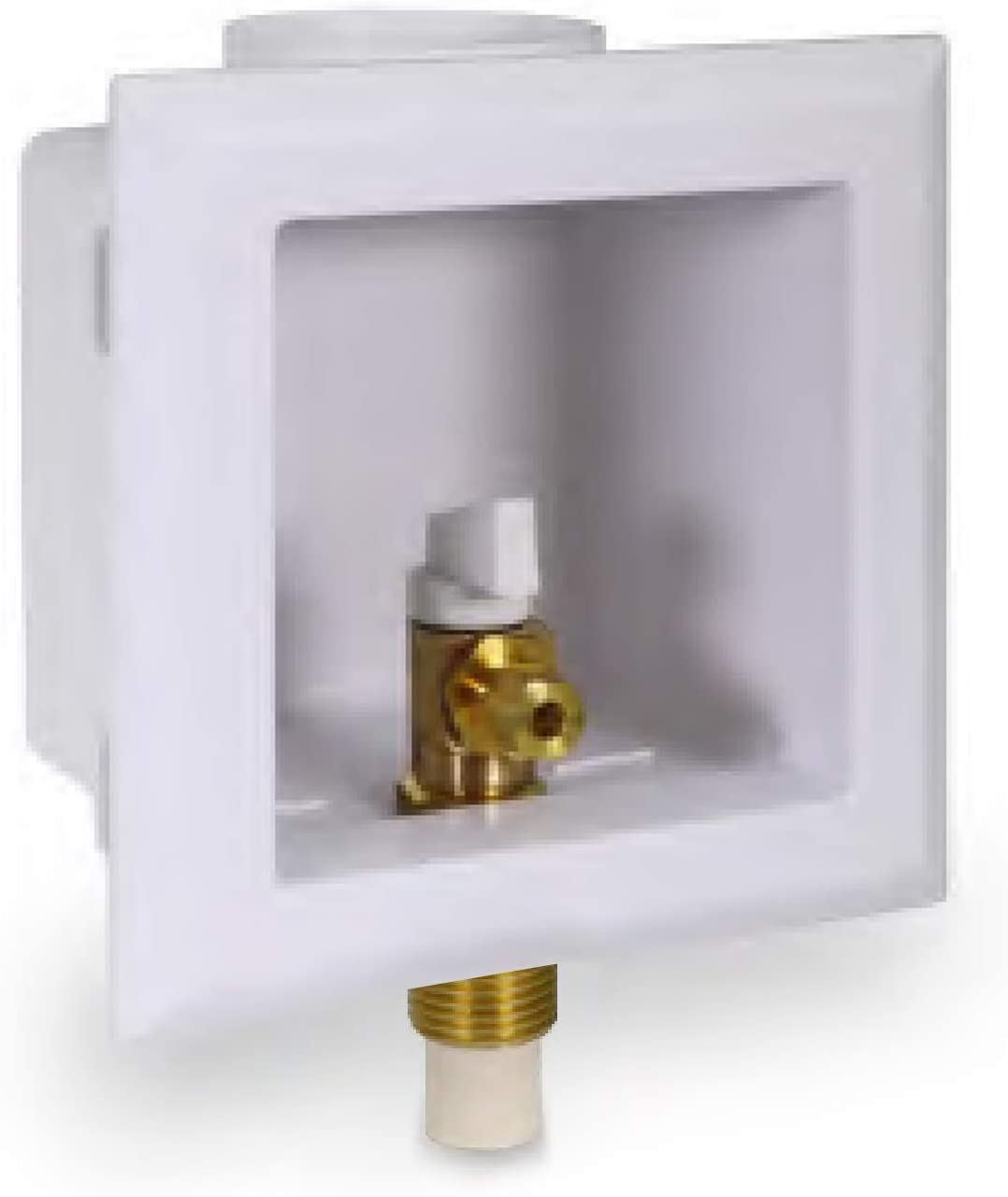 Icemaker Outlet Box with Quarter Turn Valves 1/2”in CPVC White ABS (Single) New