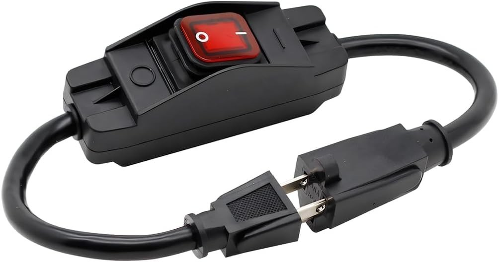 Car Outdoor Extension Cord with Switch On/Off, 16A 250V 14AWG Heavy Duty Wate…