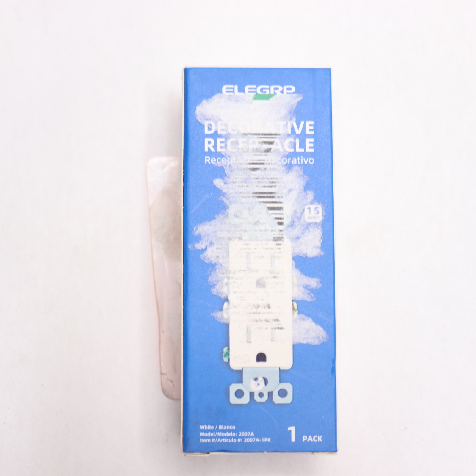 ELEGRP Decor Self Grounding Duplex Outlet White 15 Amp 125-Volt 2007A