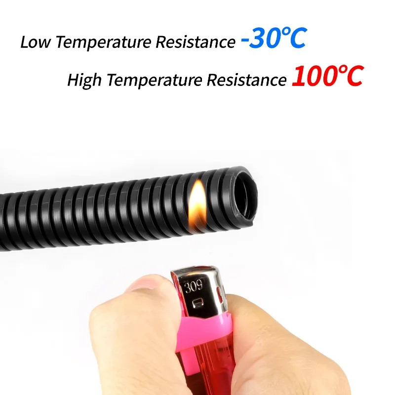 Open Mouth PP Corrugated Pipe Ad11.6Mm – 34.5Mm Wear Resistant Cable Protector S