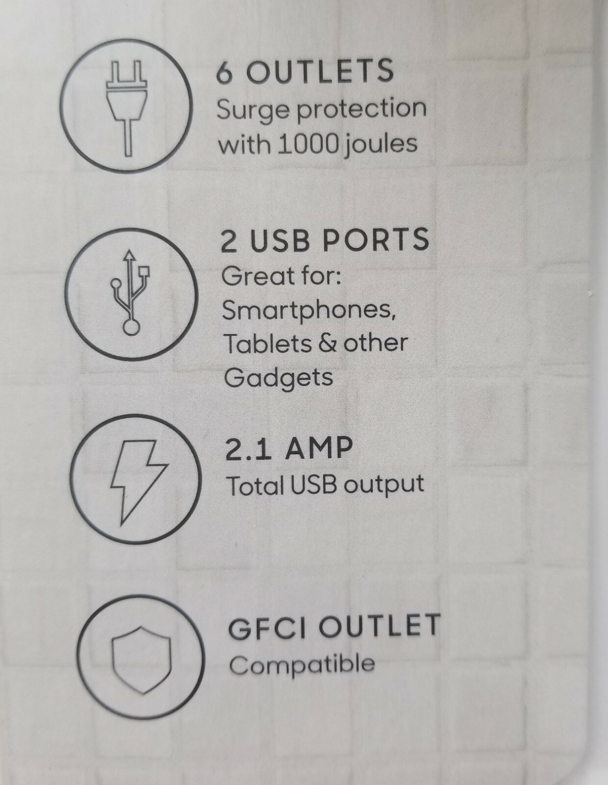 Sharper Image Socket Shelf – USB Ports, 6 Outlets, Home, Office, College Phone