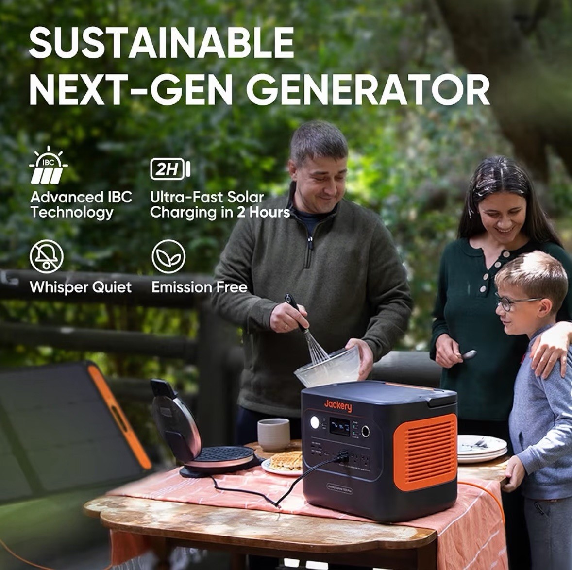 New Jackery Explorer 1000 v2 Power Station 1070Wh + SolarSaga 100 Solar Panel