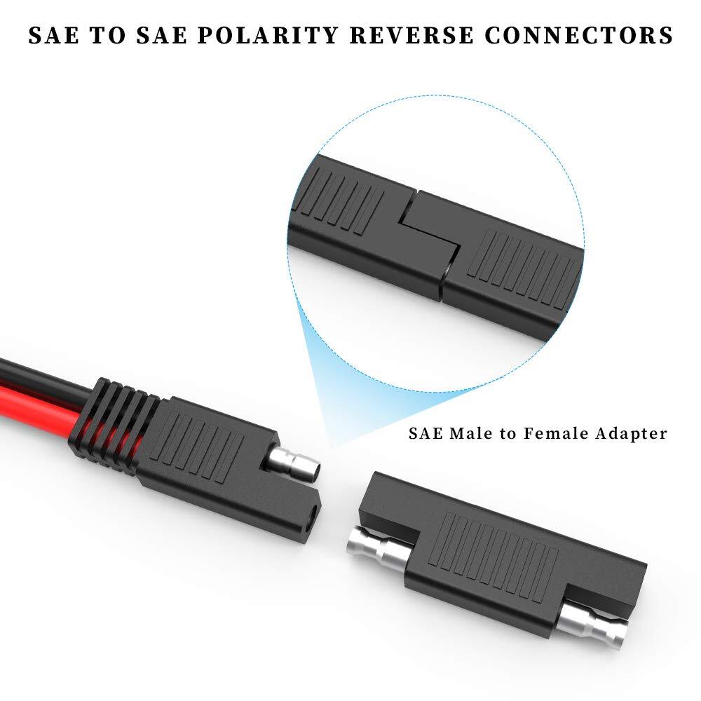10AWG 2 Pin Power Industrial Circular Connector to SAE Adapter Cable Furion