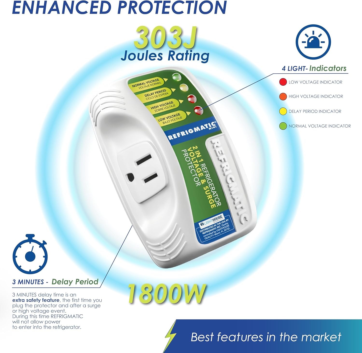 Refrigerator Surge Protector Refrigmatic WS 36300 2 Pack
