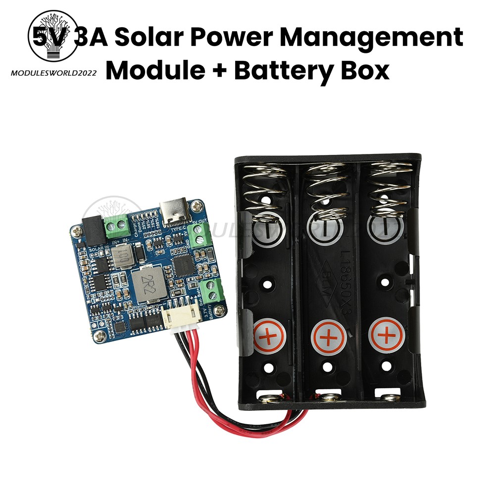 6-24V Solar Panel Power Management Module 5V 3A Supports MPPT, PD QC FCP SFCP