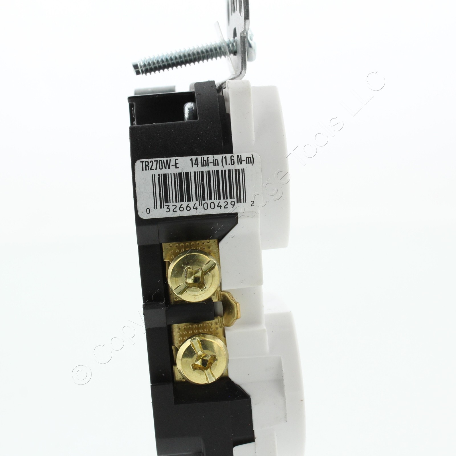 Eaton White Tamper Resistant Duplex Receptacle Outlet 15A Black-Backing TR270W-E