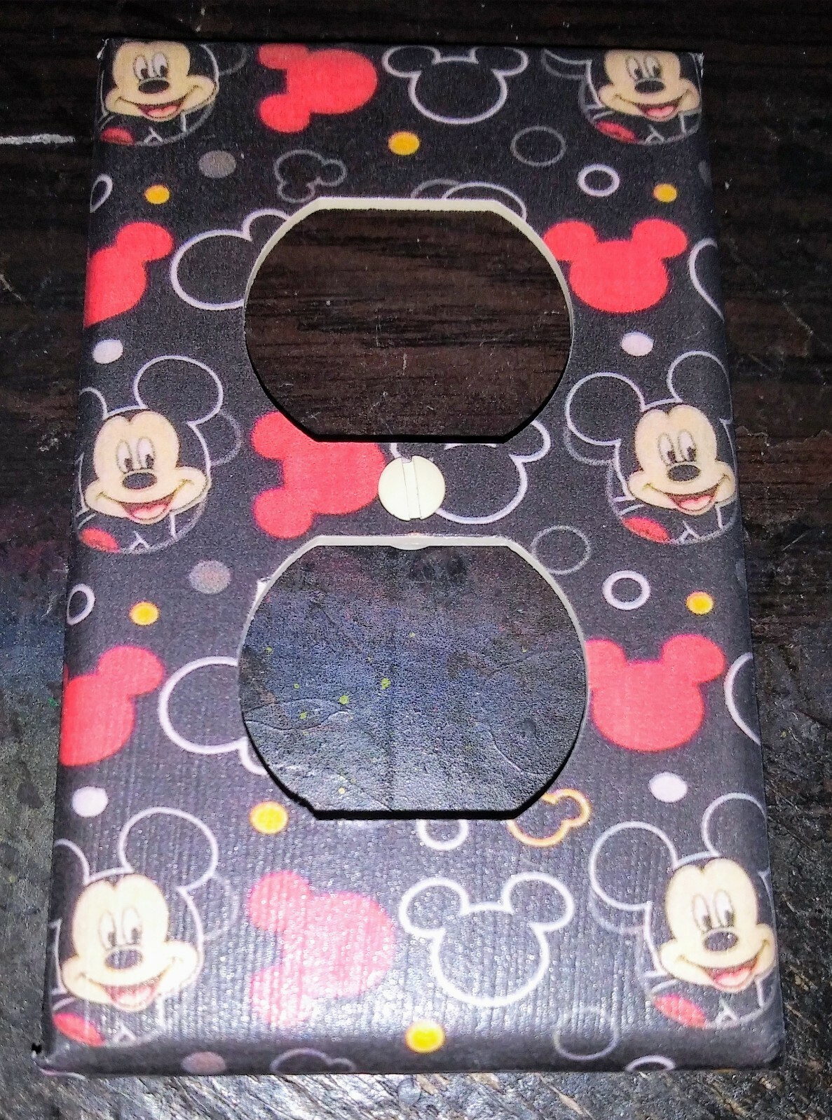 Custom Handmade Mickey Mouse Electric Outlet Cover