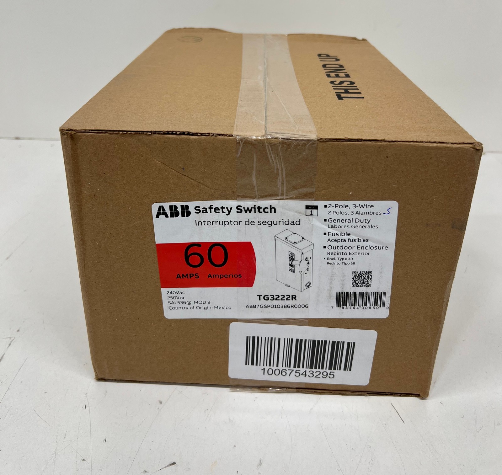 ABB 60 Amp 240-Volt Fusible Outdoor General-Duty Safety Switch (TG3222R)