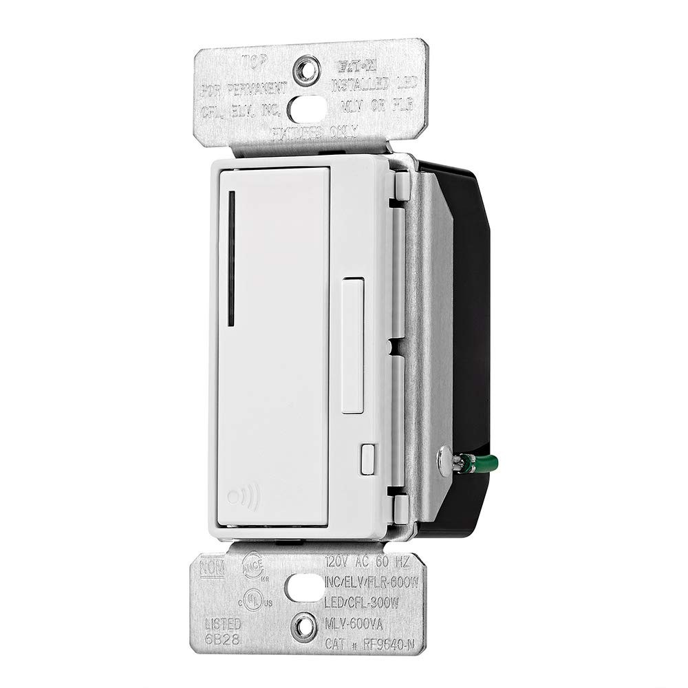EATON RF9640-NDW Z-Wave Plus Universal Dimmer, White, single pole, 120Vac