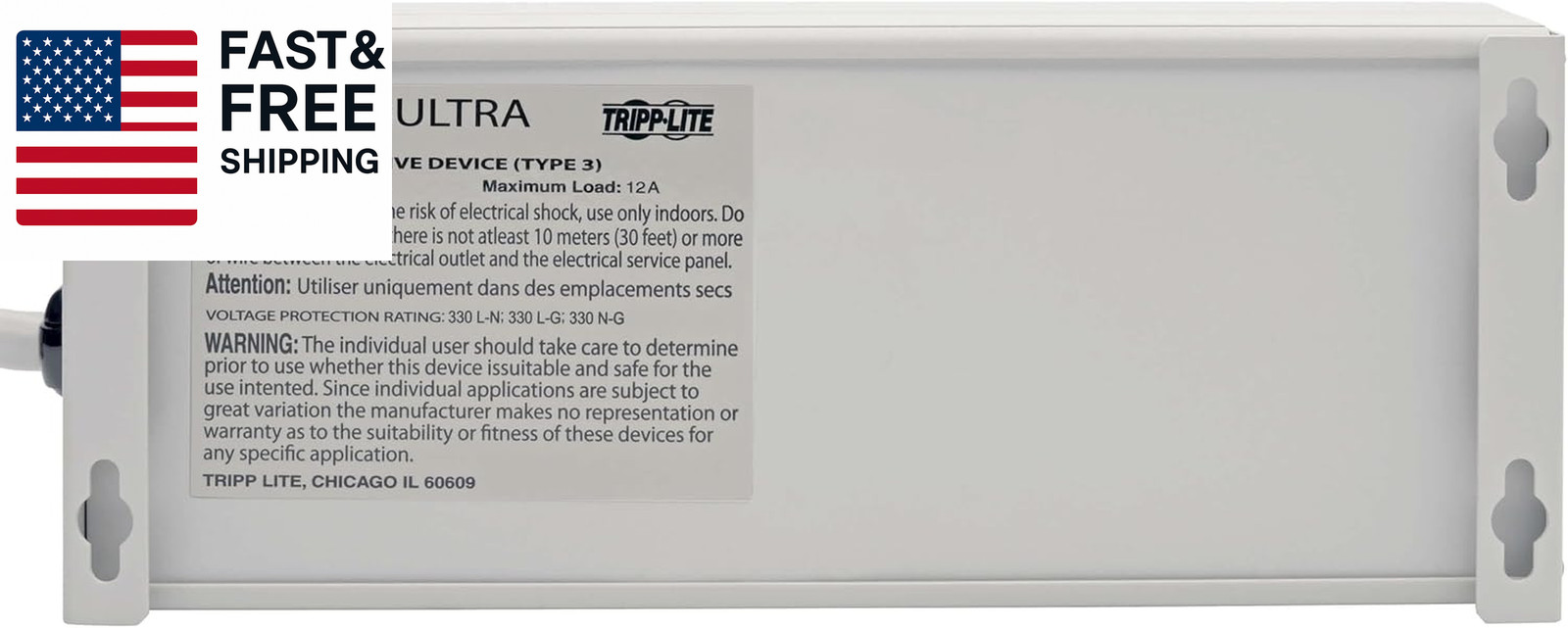 ISOBAR8ULTRA Isobar 8 Outlet Heavy Duty Power Strip Surge Protector, 3840 Joules
